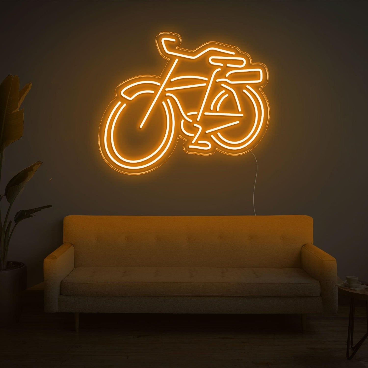 Light Blue Minimalist Bike Led Neon Sign For Home Cafe Studio Decor | Shineneon