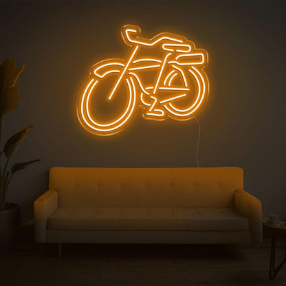 Light Blue Minimalist Bike Led Neon Sign For Home Cafe Studio Decor | Shineneon