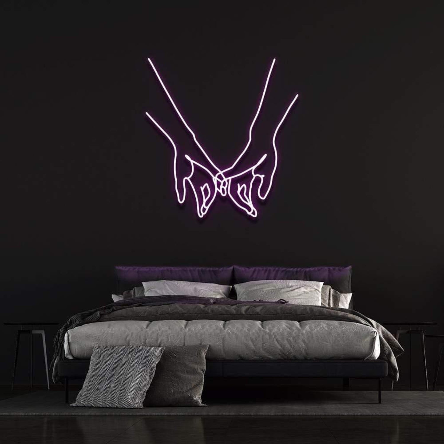 Light Blue Pinky Promise Led Neon Sign For Modern Bedroom Decor | Shineneon