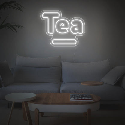 Light Blue Tea With Tray Led Neon Sign For Modern Home Decor | Shineneon