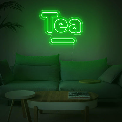 Light Blue Tea With Tray Led Neon Sign For Modern Home Decor | Shineneon