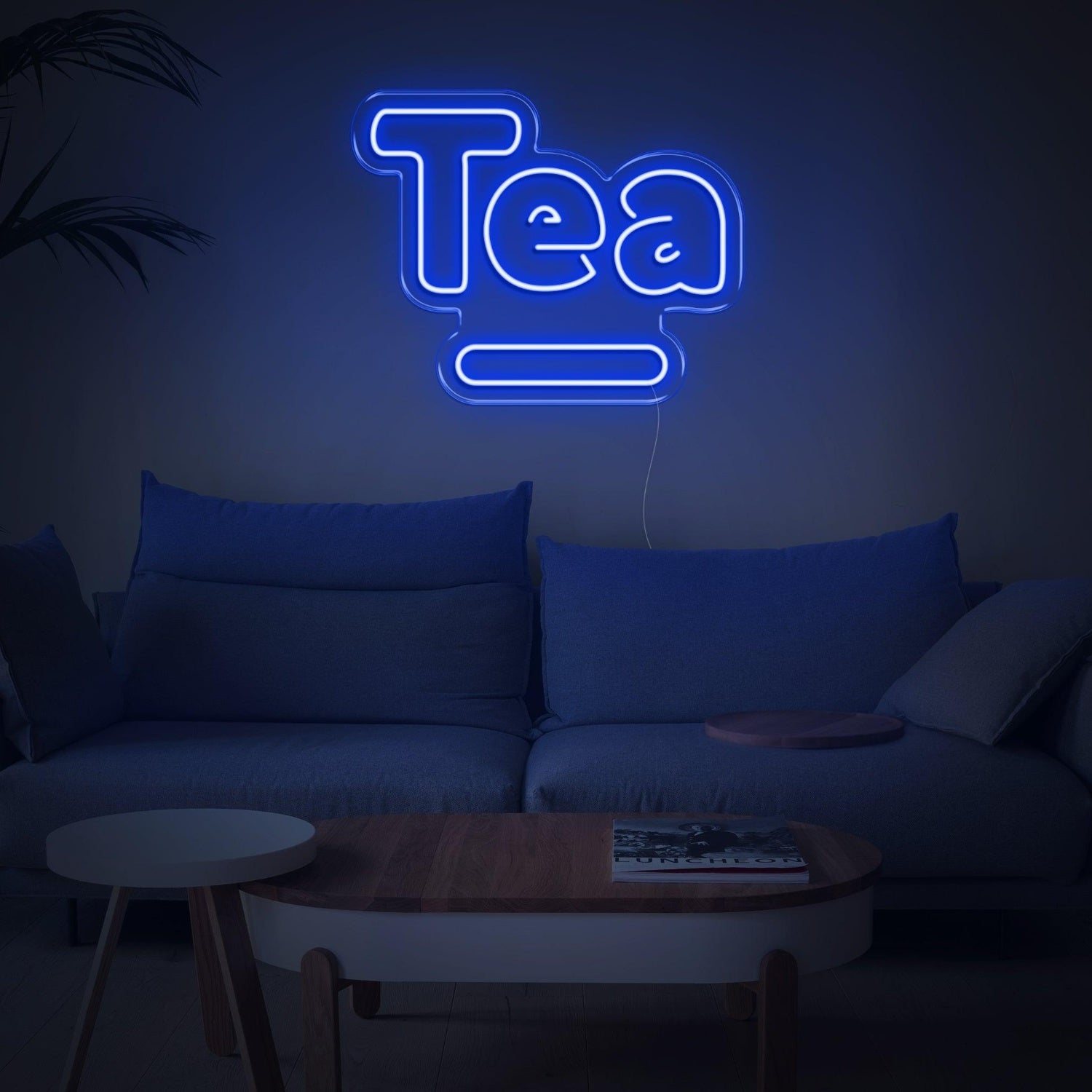 Light Blue Tea With Tray Led Neon Sign For Modern Home Decor | Shineneon