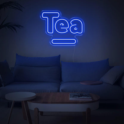 Light Blue Tea With Tray Led Neon Sign For Modern Home Decor | Shineneon