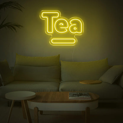 Light Blue Tea With Tray Led Neon Sign For Modern Home Decor | Shineneon