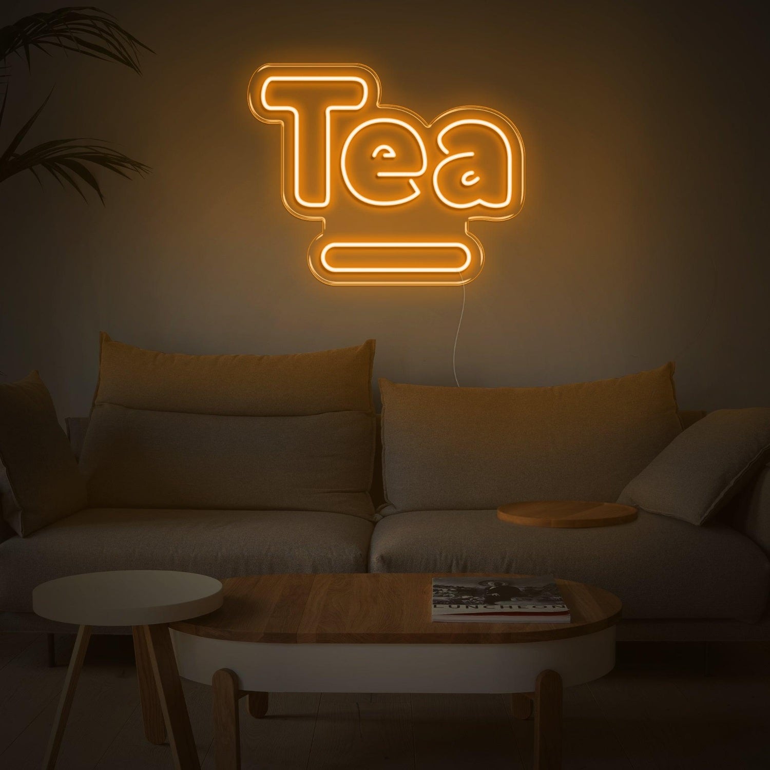 Light Blue Tea With Tray Led Neon Sign For Modern Home Decor | Shineneon