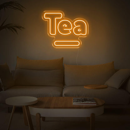 Light Blue Tea With Tray Led Neon Sign For Modern Home Decor | Shineneon