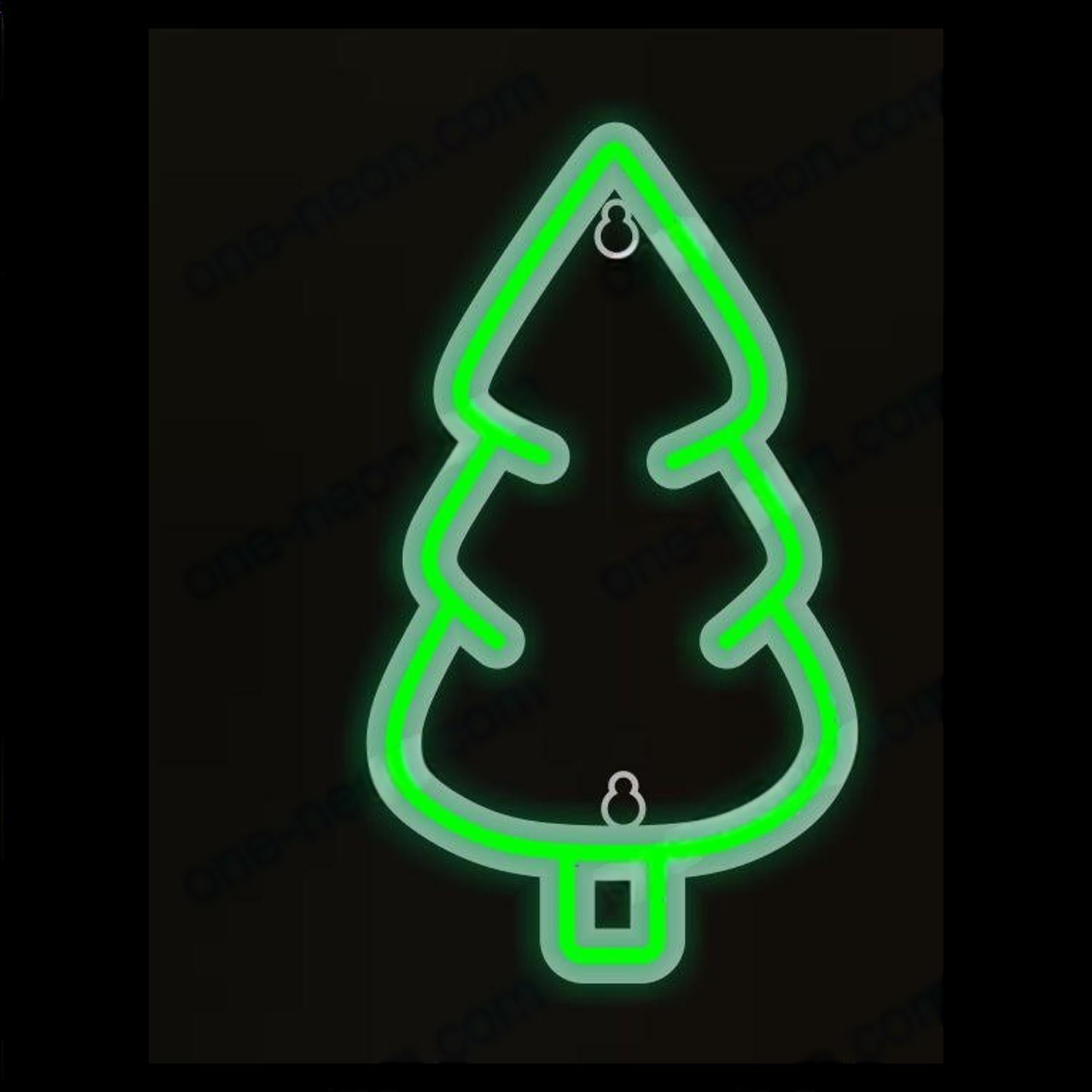 Light Green Christmas Tree Led Neon Sign Tabletop Indoor Holiday Decor | Shineneon