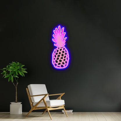 Light Pink Pineapple Artwork Led Neon - Shineneon