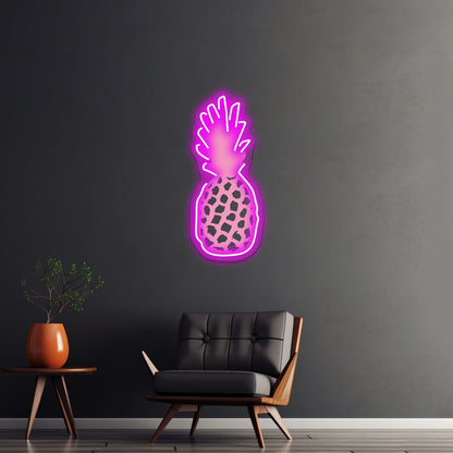 Light Pink Pineapple Artwork Led Neon - Shineneon
