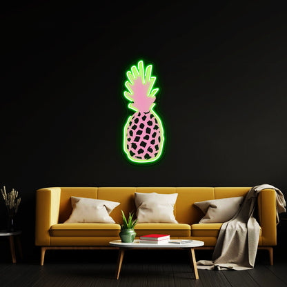 Light Pink Pineapple Artwork Led Neon - Shineneon