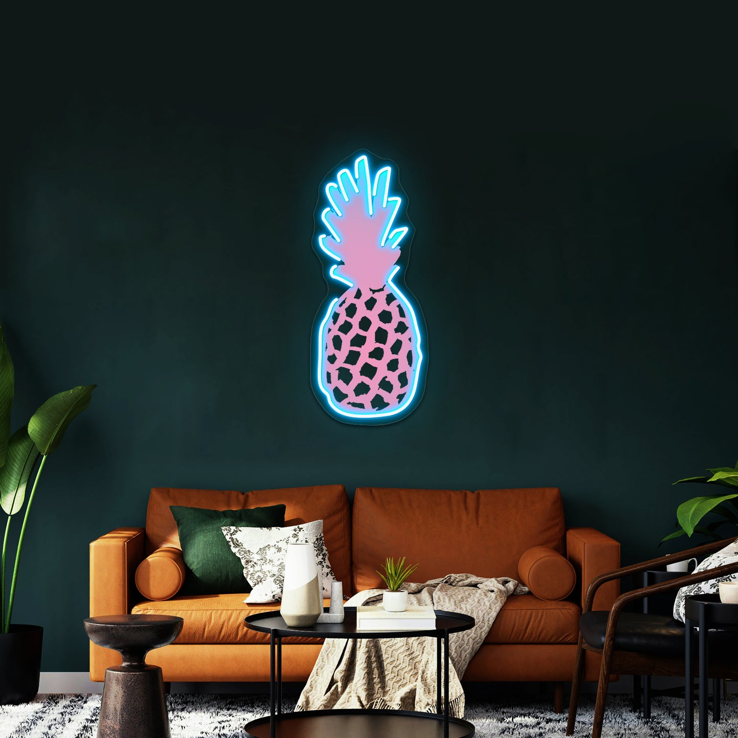 Light Pink Pineapple Artwork Led Neon