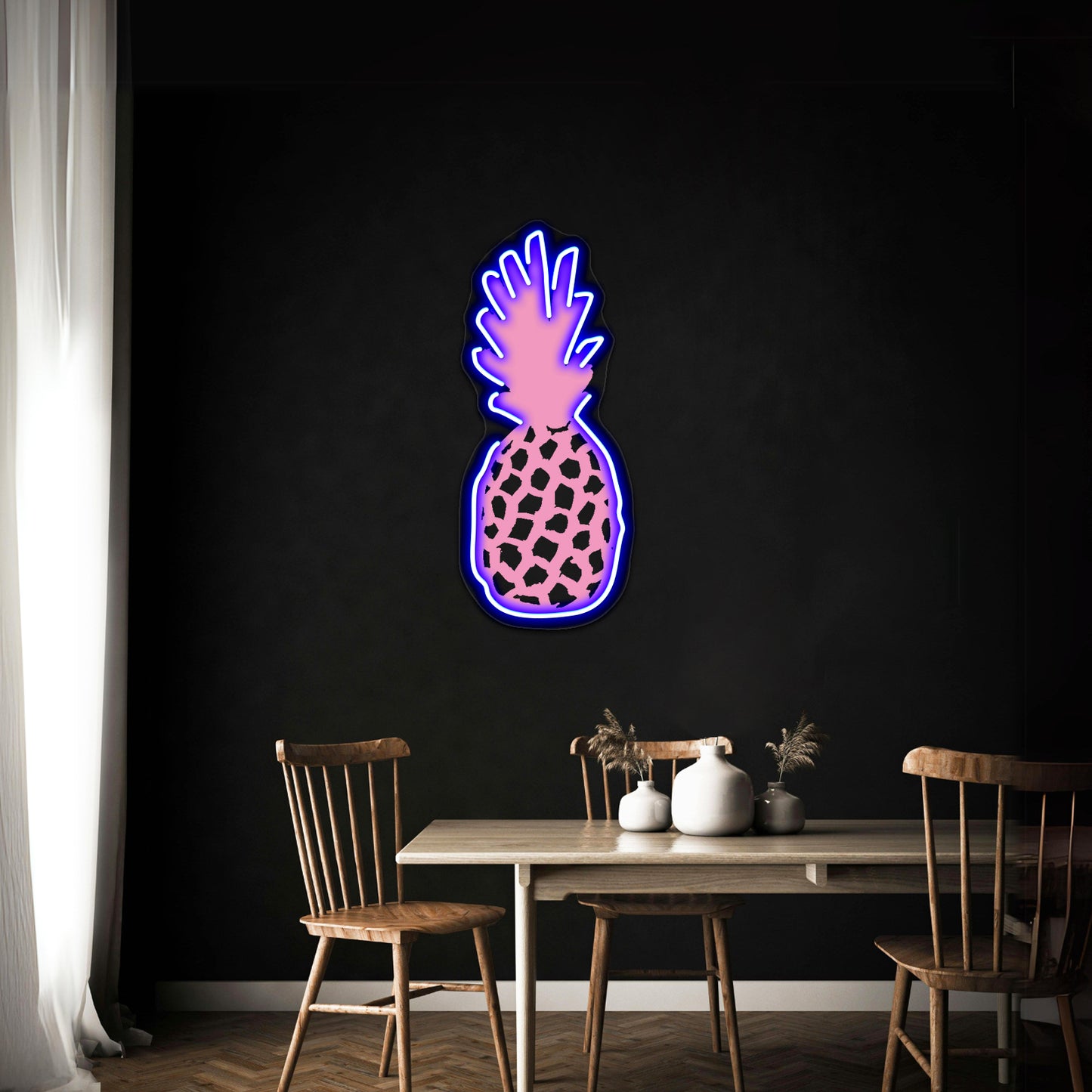 Light Pink Pineapple Artwork Led Neon