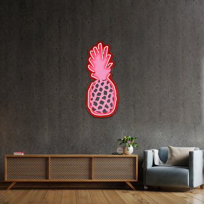 Light Pink Pineapple Artwork Led Neon