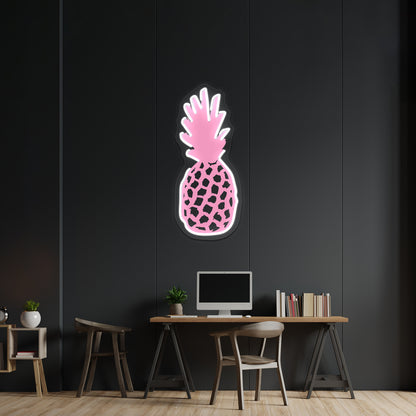 Light Pink Pineapple Artwork Led Neon