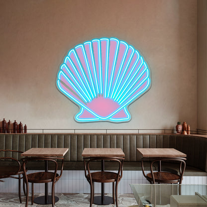 Light Pink Seashell Artwork Led Neon