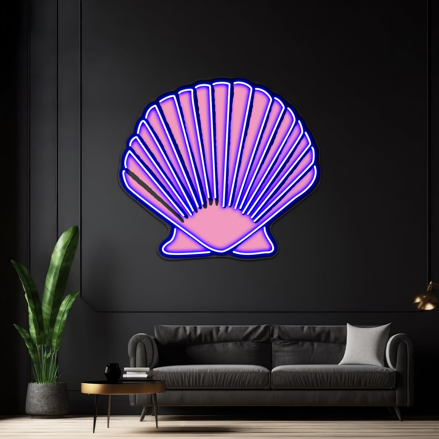 Light Pink Seashell Artwork Led Neon