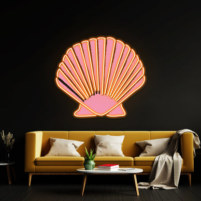 Light Pink Seashell Artwork Led Neon