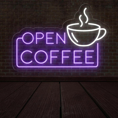 Light Up Open Coffee Sign For Coffee Shop Led Neon Sign | Shineneon