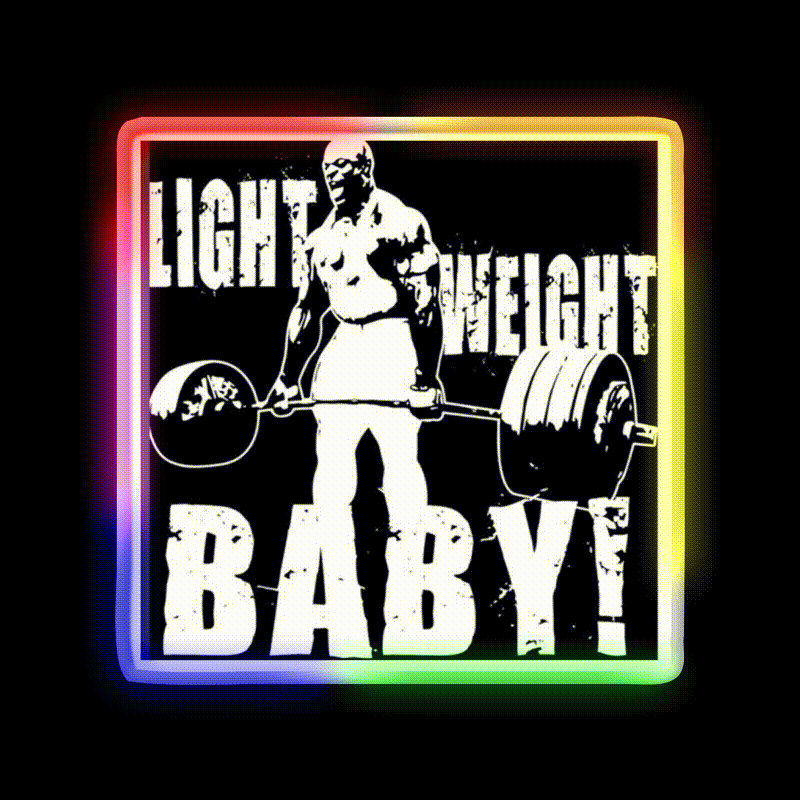 Light Weight Baby Gym Fitness Led Neon Sign Rgb Color - LED neon sign close-up detail