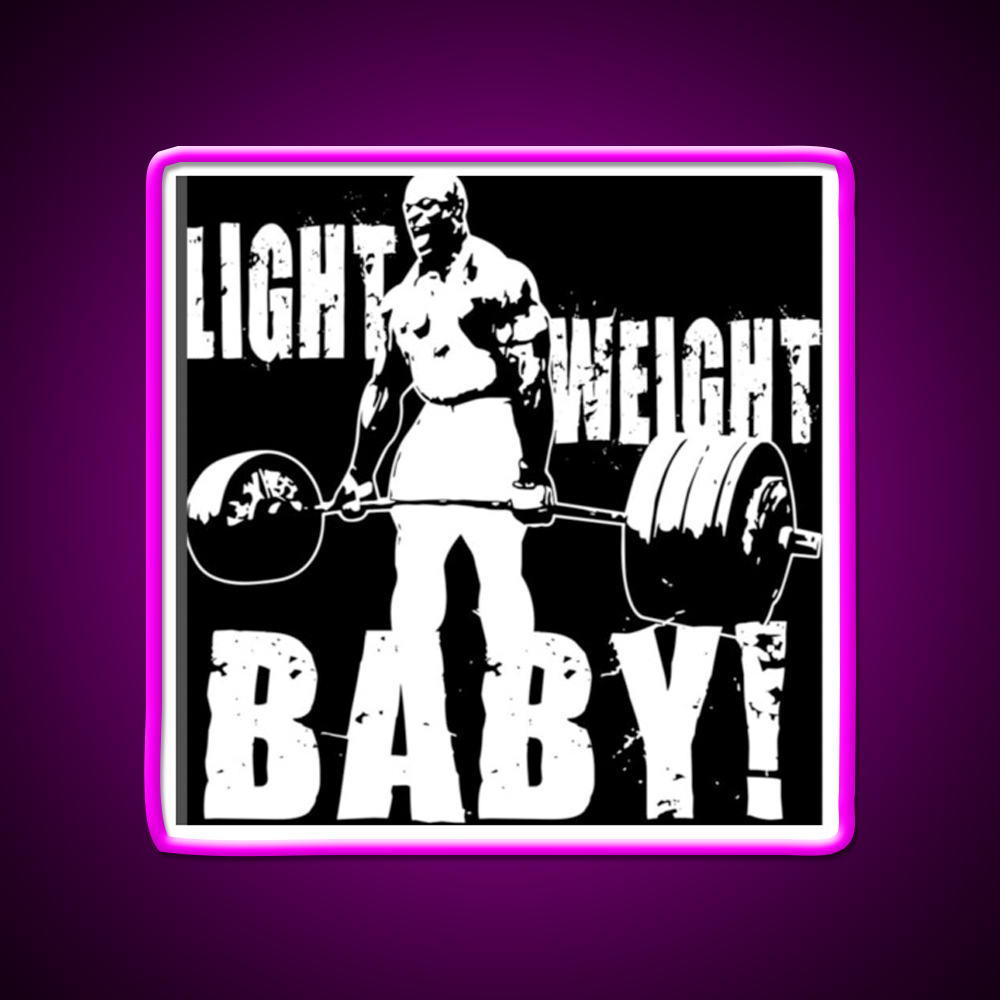 Light Weight Baby Gym Fitness Led Neon Sign Rgb Color - Neon sign mounted on wall in room