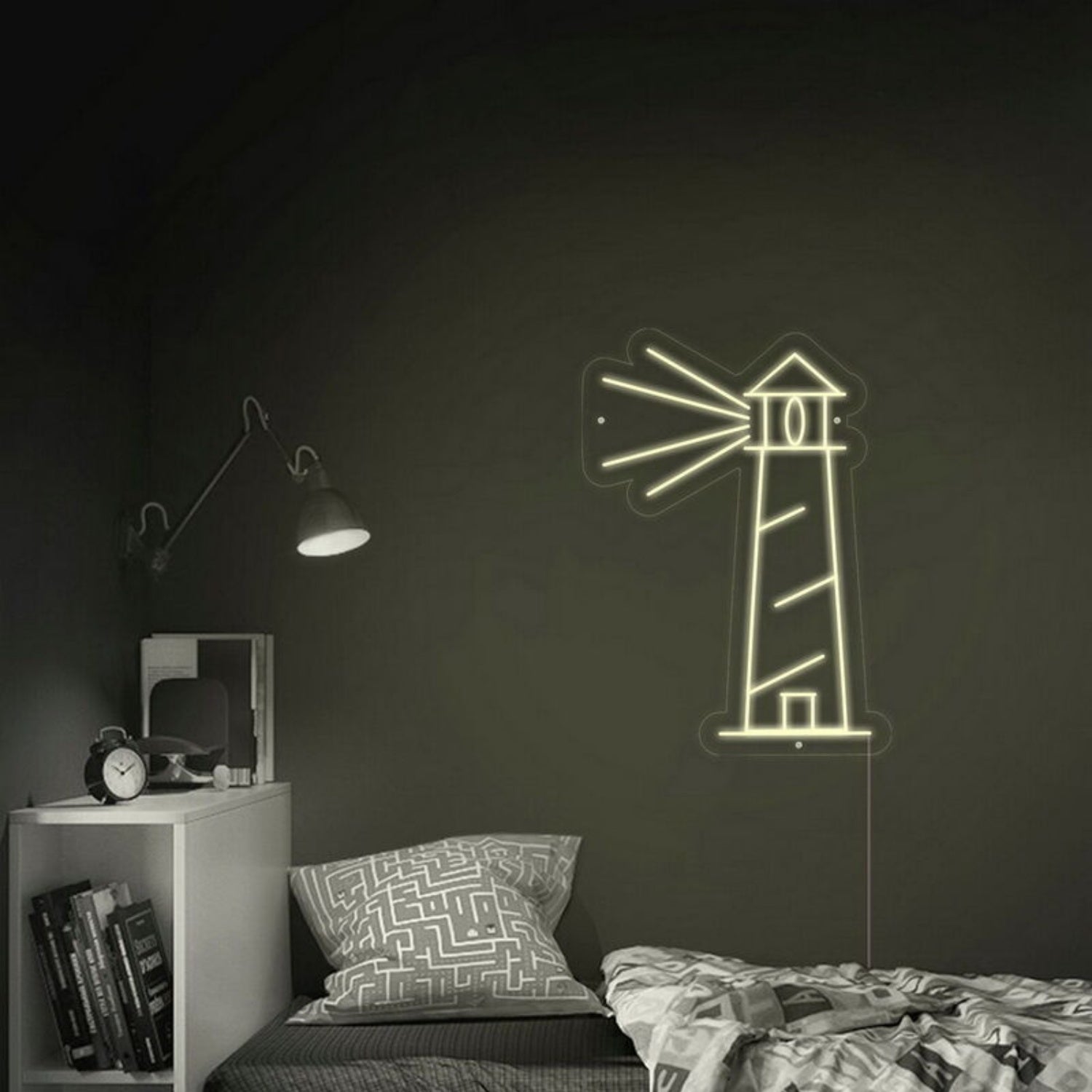 Lighthouse Led Neon Sign Fnautical And Coastal Decor | Shineneon