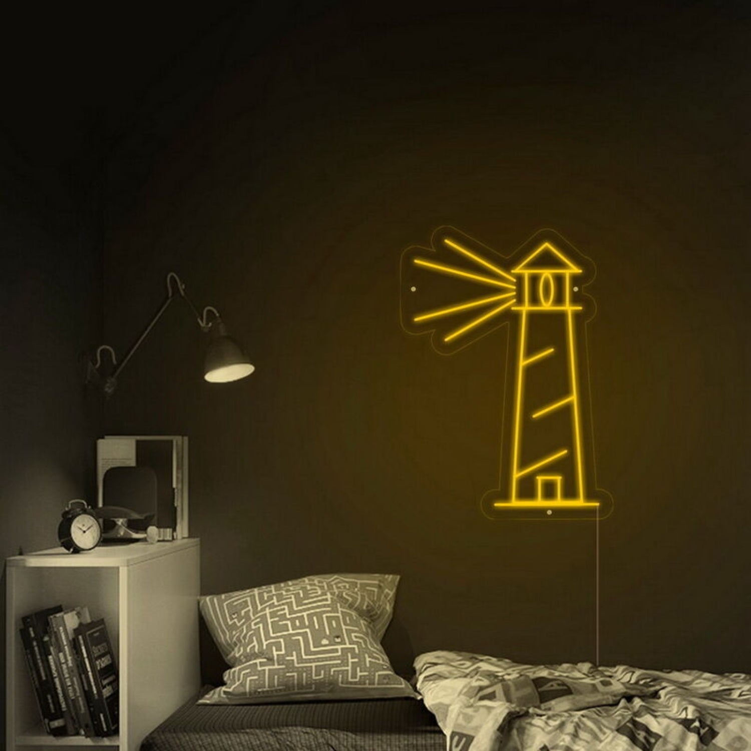 Lighthouse Led Neon Sign Fnautical And Coastal Decor | Shineneon