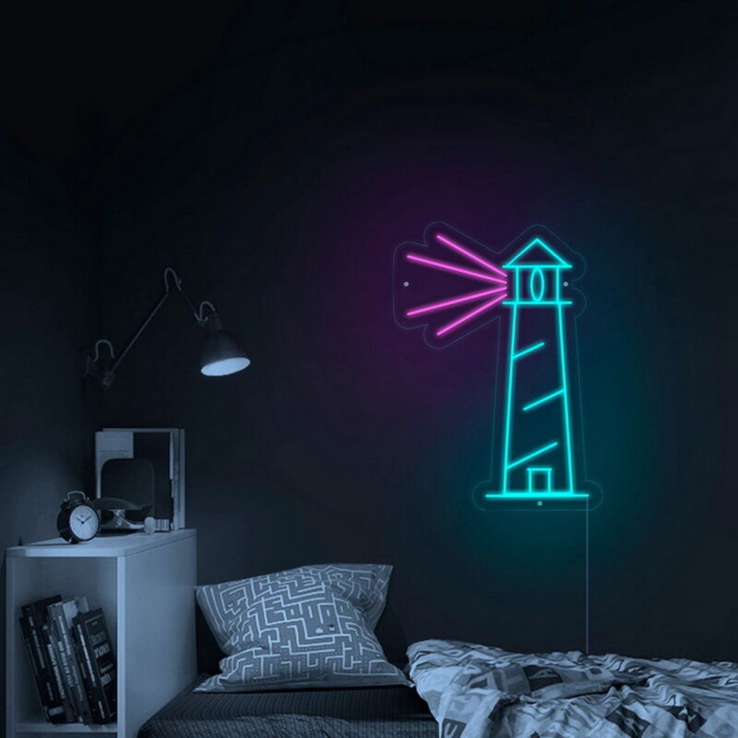 Lighthouse Led Neon Sign Fnautical And Coastal Decor | Shineneon