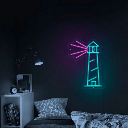 Lighthouse Led Neon Sign Fnautical And Coastal Decor | Shineneon