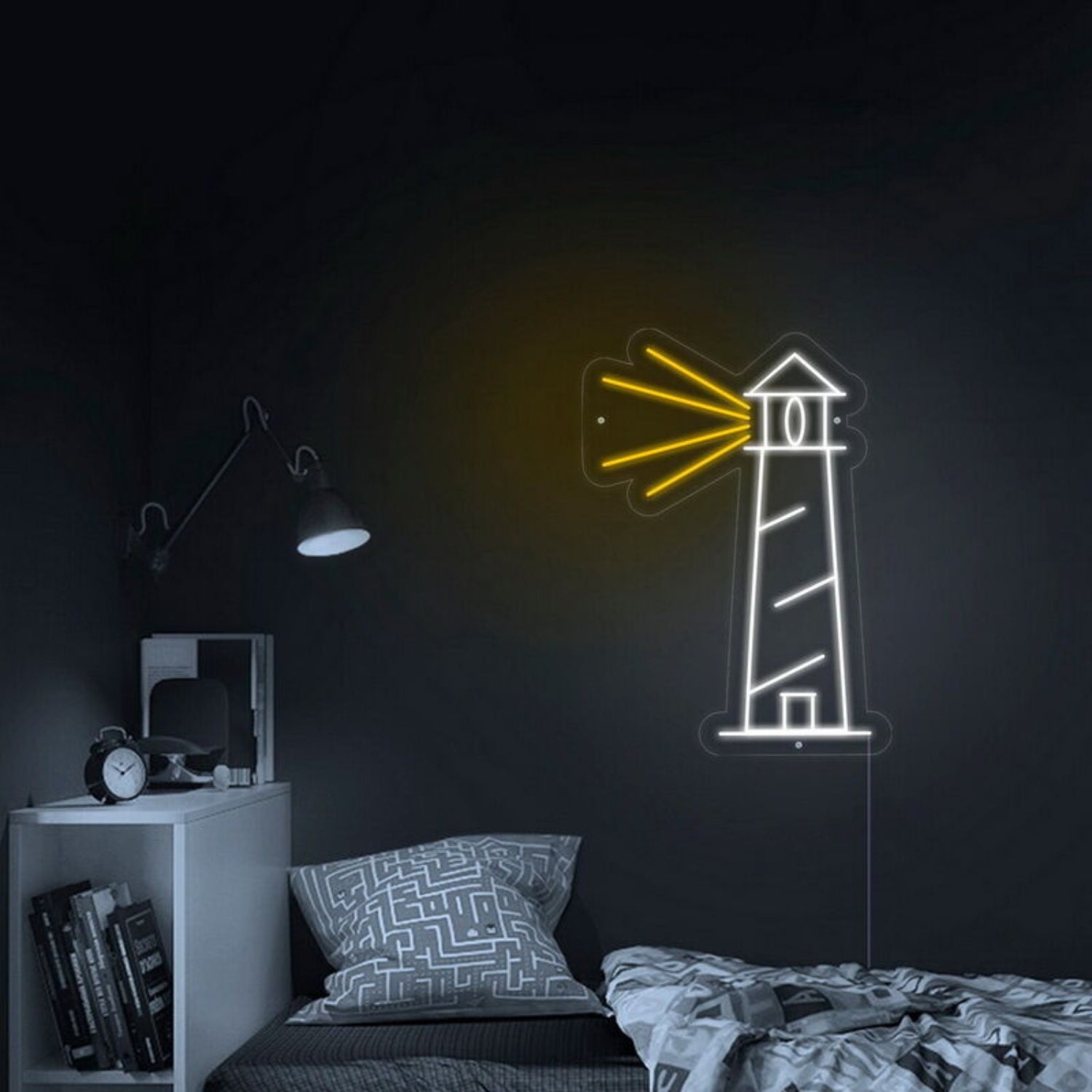 Lighthouse Led Neon Sign Fnautical And Coastal Decor | Shineneon