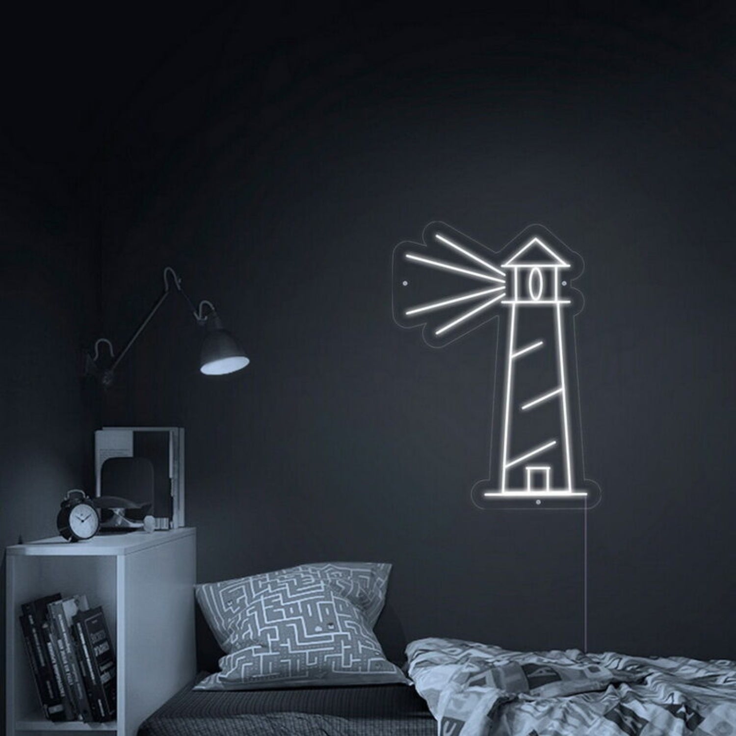 Lighthouse Led Neon Sign Fnautical And Coastal Decor | Shineneon