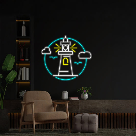 Lighthouse Led Neon Sign Lighthouse Beacons Led Sign