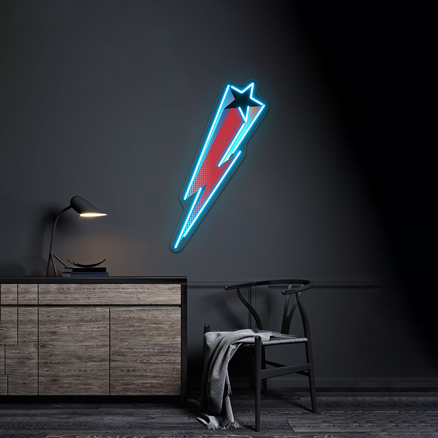 Lightning Bolt Artwork Led Neon