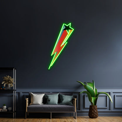 Lightning Bolt Artwork Led Neon