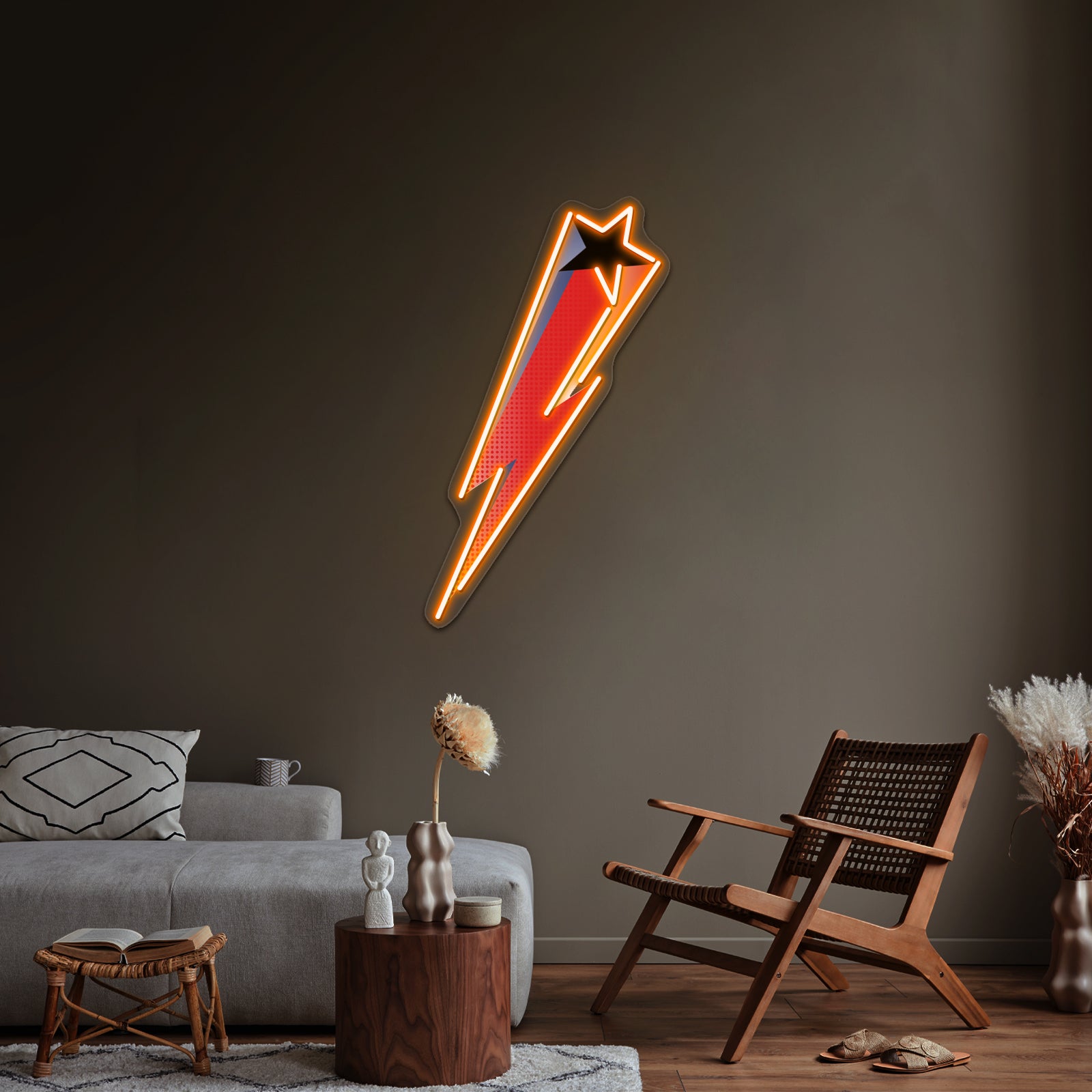 Lightning Bolt Artwork Led Neon