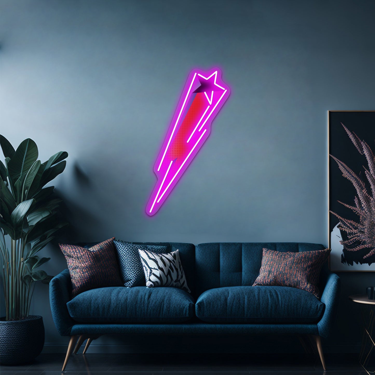 Lightning Bolt Artwork Led Neon