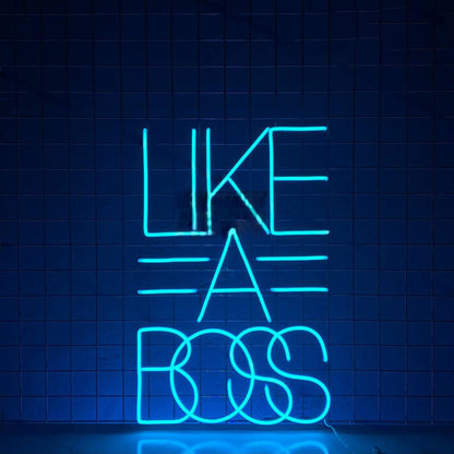 Like A Boss Led Neon Sign Coffee Shop Wall Decor | Shineneon