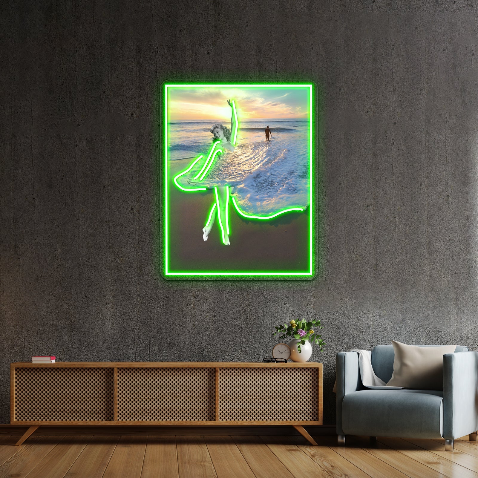 Like A Wave Artwork Led Neon - Shineneon
