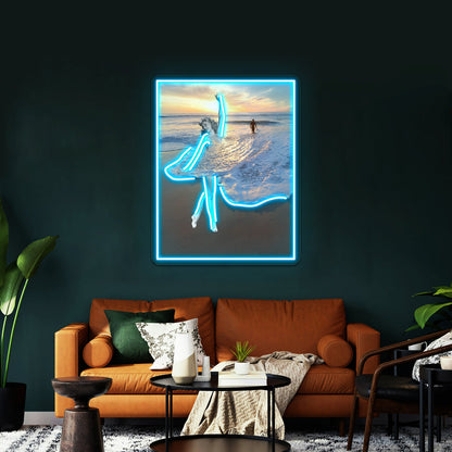 Like A Wave Artwork Led Neon - Shineneon
