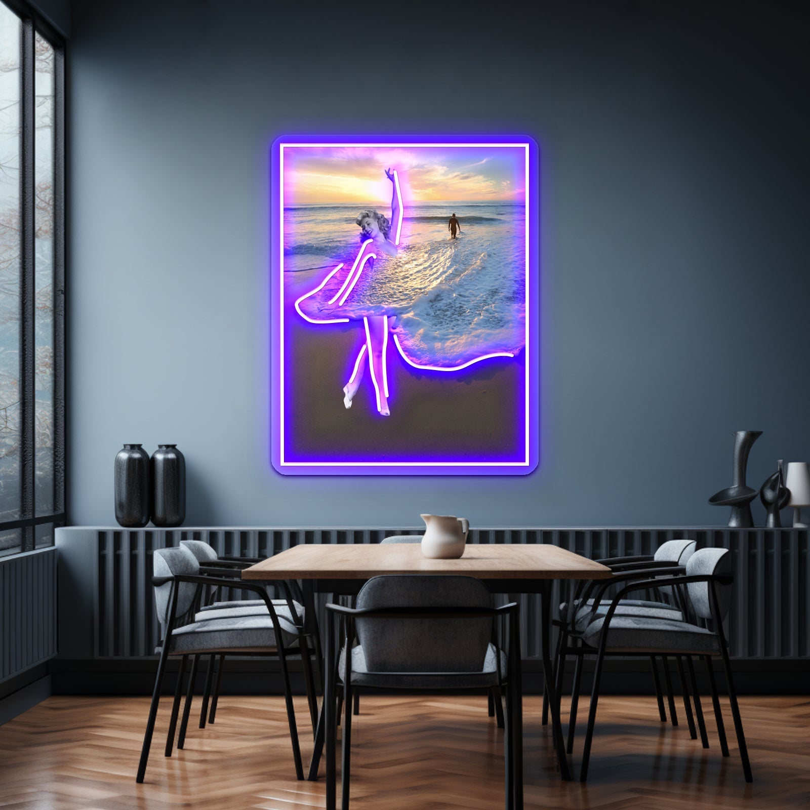 Like A Wave Artwork Led Neon - Shineneon