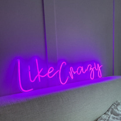 Like Crazy Purple Led Neon Sign Wall Art | Shineneon