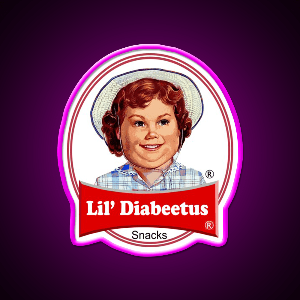 Lil Diabeetus Snack Food Led Neon Sign Rgb Color - Shineneon