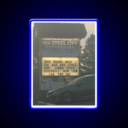 Limbo Stick Man Cave Bar Led Neon Sign Rgb Color