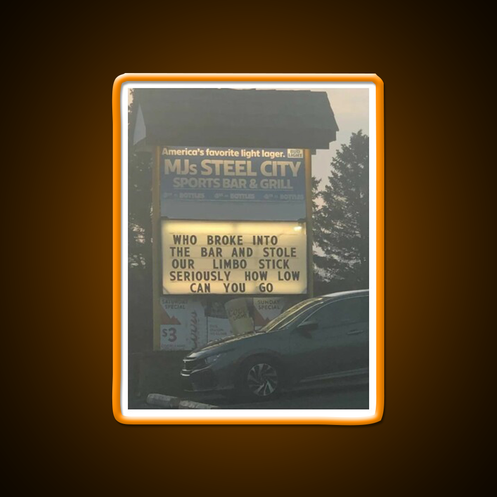 Limbo Stick Man Cave Bar Led Neon Sign Rgb Color