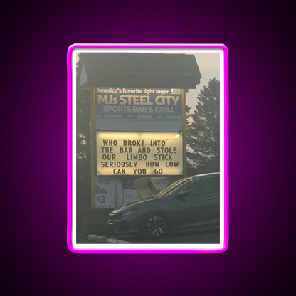 Limbo Stick Man Cave Bar Led Neon Sign Rgb Color