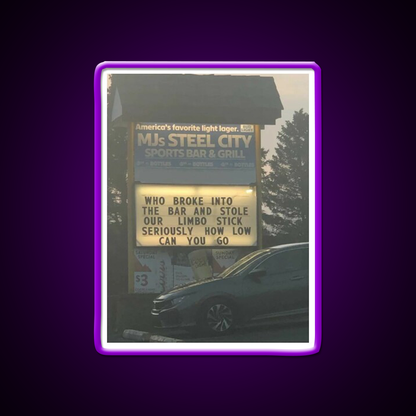 Limbo Stick Man Cave Bar Led Neon Sign Rgb Color