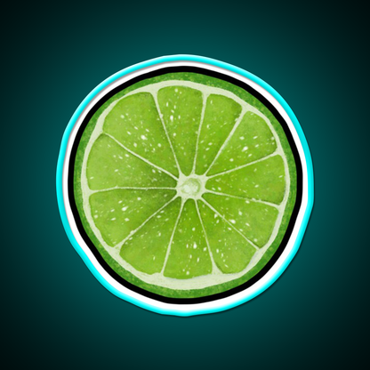 Lime Juice Bright Green Citrus Slices Cocktail Bar Decor Led Neon Sign Rgb Color - Size and dimension reference