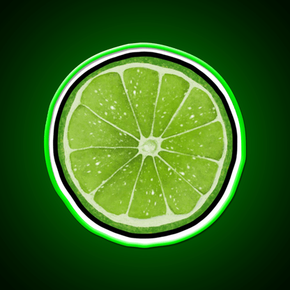 Lime Juice Bright Green Citrus Slices Cocktail Bar Decor Led Neon Sign Rgb Color - Shineneon
