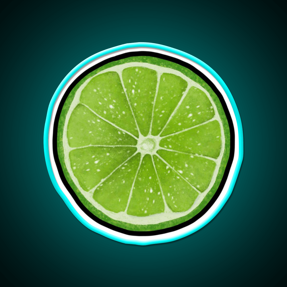 Lime Juice Bright Green Citrus Slices Cocktail Bar Decor Led Neon Sign Rgb Color - Shineneon