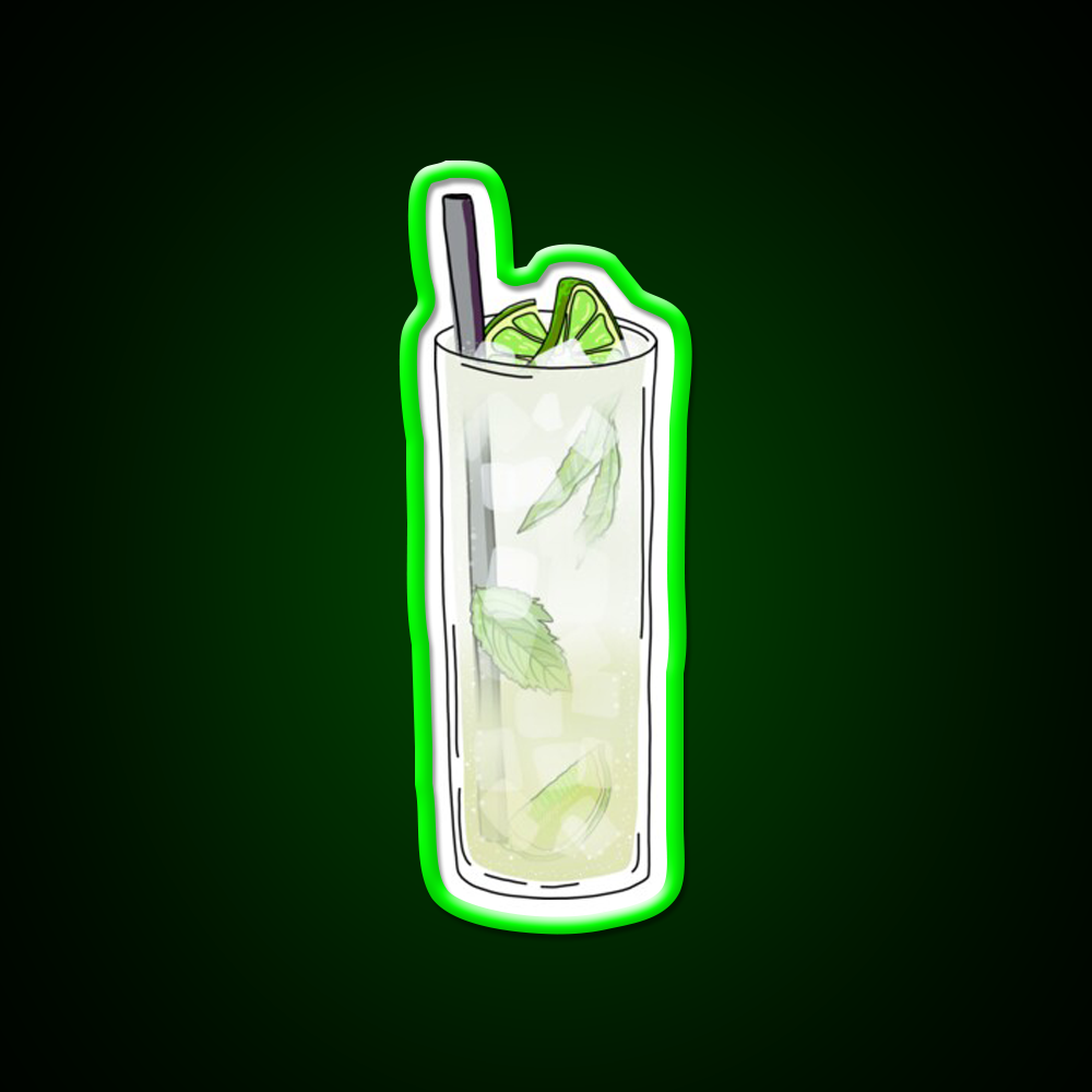 Lime Mint Mojito Cocktail Drink Cocktail Bar Decor Led Neon Sign Rgb Color - LED neon sign view 8