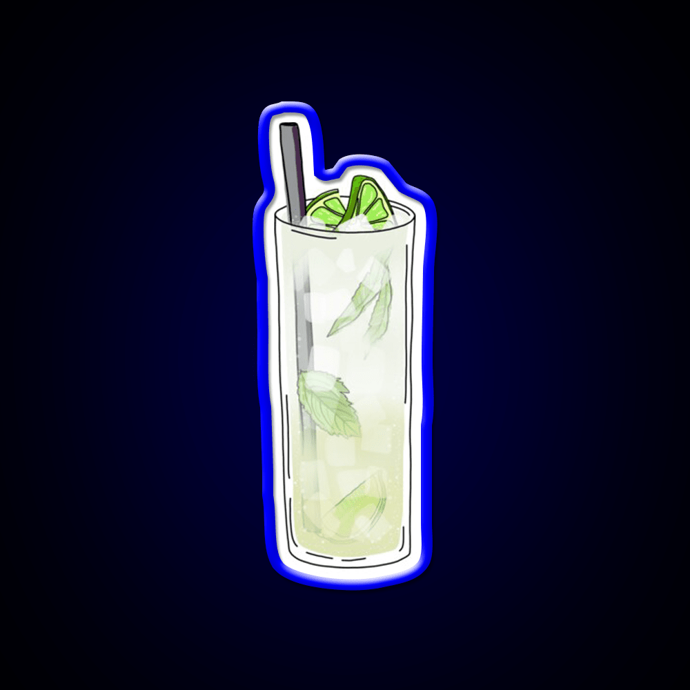 Lime Mint Mojito Cocktail Drink Cocktail Bar Decor Led Neon Sign Rgb Color - Shineneon